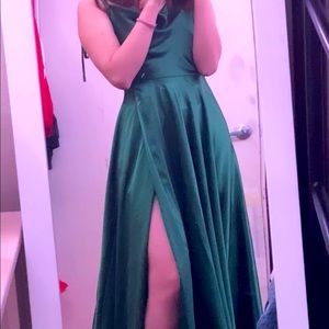 Silk green dress